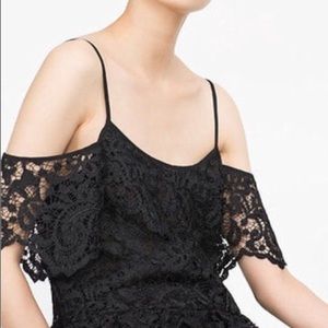 Zara NWT Off Shoulder Lace Top